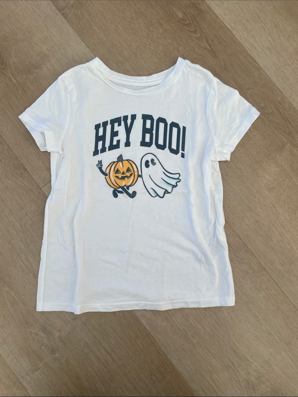 Old Navy White Kids Halloween "Hey Boo!" Graphic Tee